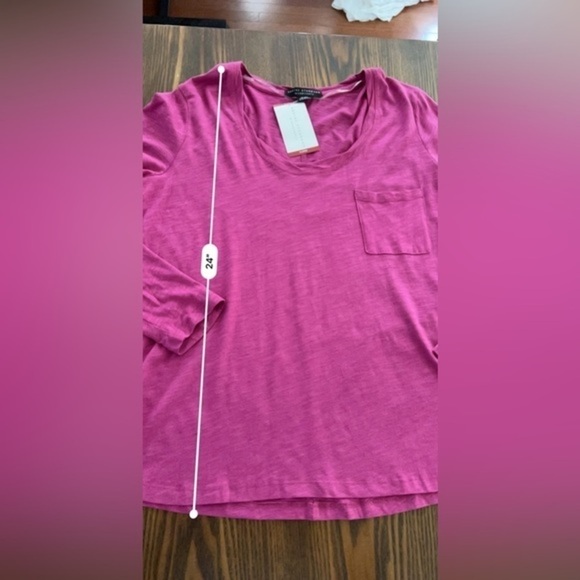 Social Standard by Sanctuary Dylan Scoop Neck Long Sleeve Tee Magenta Pink XL - Picture 9 of 14